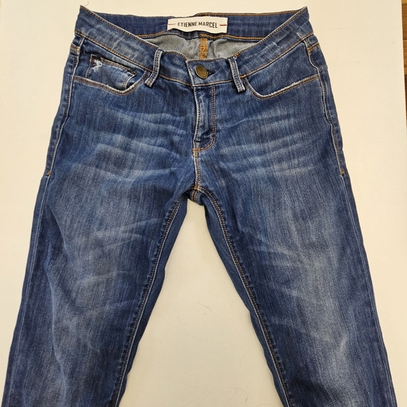 Etienne Marcel's Signature Skinny Jeans with Red Ankle Zippers Size 25 - Picture 5 of 7